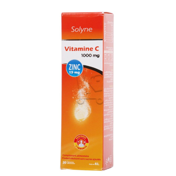 SOLYNE VITAMINE C 1000 Mg PLUS ZINC 15Mg