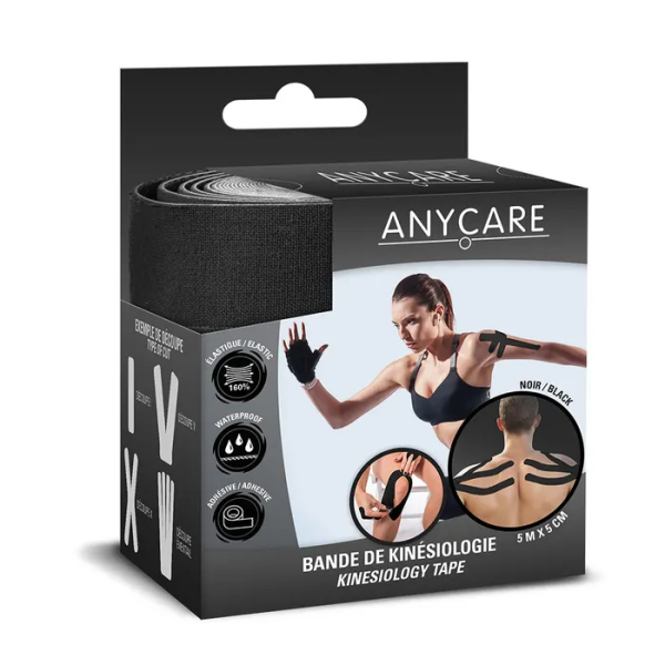 ANYCARE BANDE DE KINESIOLOGIE 5*5CM DIFF COUL