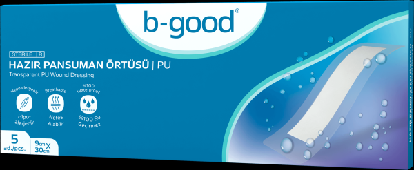 B GOOD PANSEMENT STERIL TRANSPARANT 9CM*30CM B 5PCS