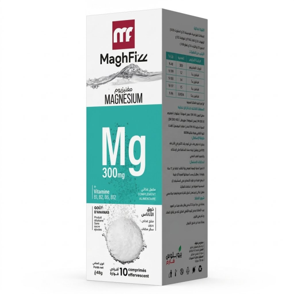 BIOPLUS MAGHFIZZ MAGNESIUM 300 +B1 B2 B6 BIOPLUS MAGHFIZZ MAGNESIUM 300 +B1 B2 B6