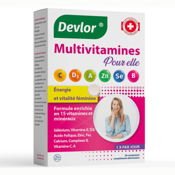 DEVLOR MULTIVITAMINES 20CAP POUR ELLE DEVLOR MULTIVITAMINES 20CAP POUR ELLE