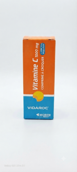 MOBEN VIDAROC VIT C +ZINC A CROQUER 1000MG MOBEN VIDAROC VIT C +ZINC A CROQUER 1000MG