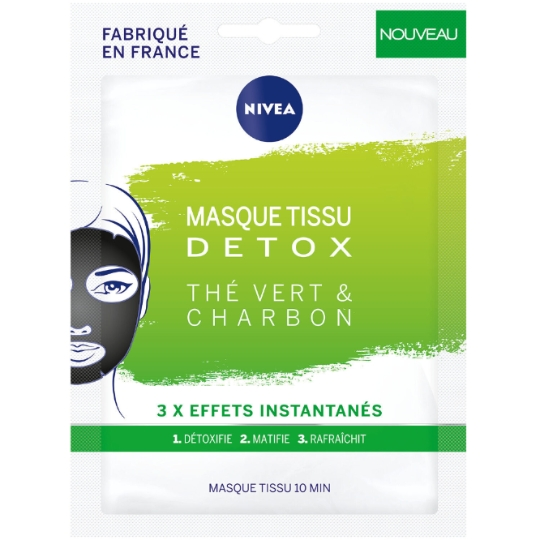 NIVEA MASQUE TISSU DETTOX  THE VERT& CHARBON