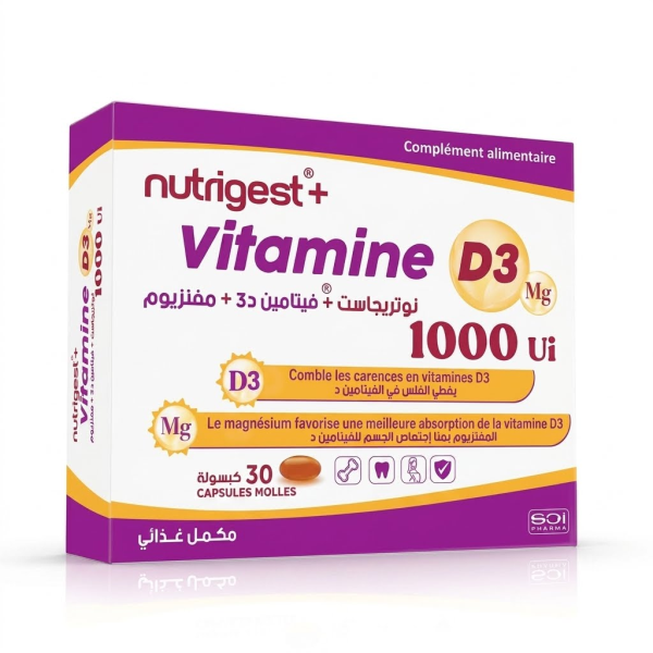 NUTRIGEST D3+ MAGN 1000UI 30 CAP NUTRIGEST D3+ MAGN 1000UI 30 CAP
